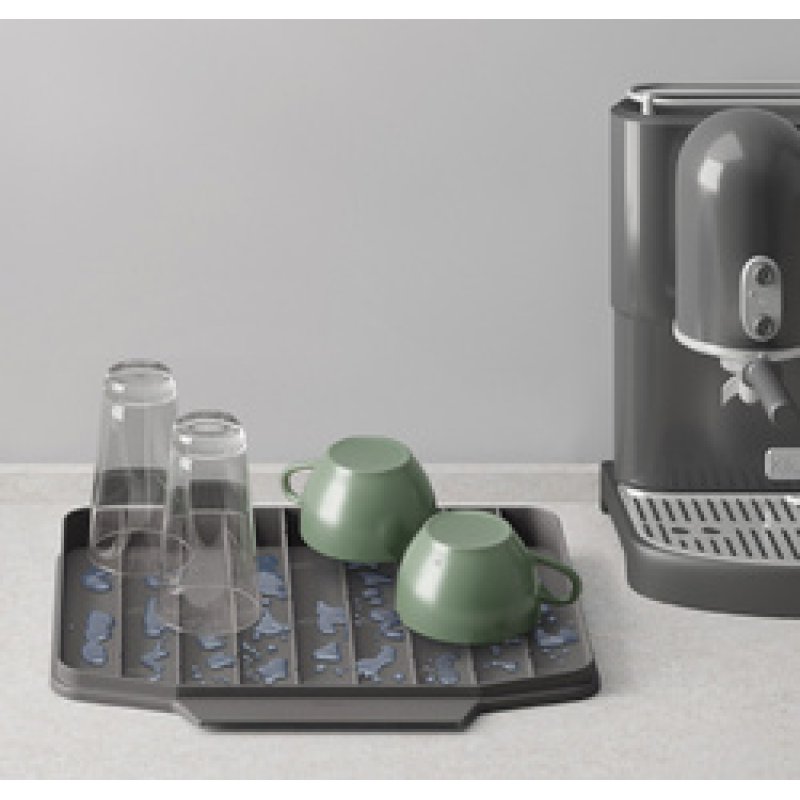 metaltex Tapis d'égouttage Gravity-Duo, caoutchouc, gris