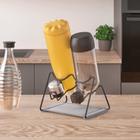 metaltex Égouttoir Sodatex 3 LAVA, noir mat