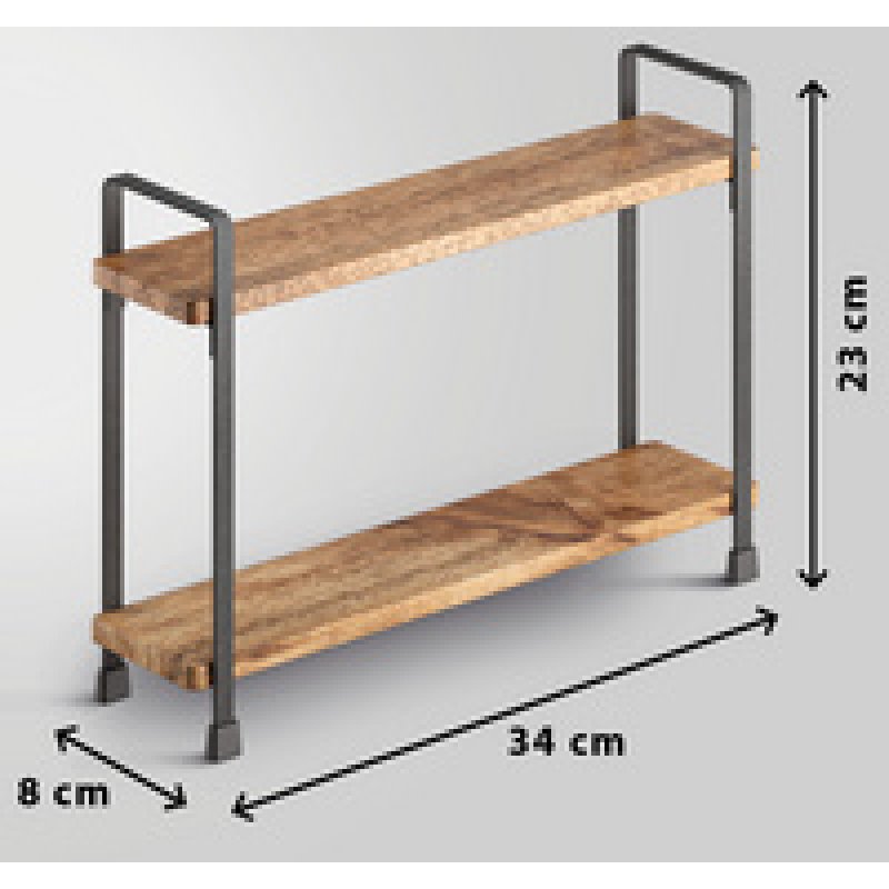 metaltex Étagère à épices York LAVA, 2 niveaux