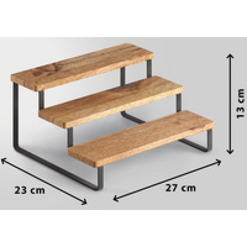 metaltex Étagère à épices en escalier York LAVA, 3 niveaux