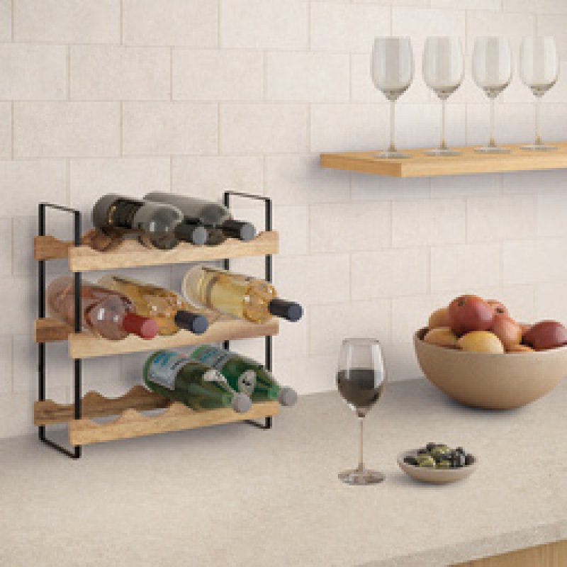 metaltex Porte-bouteilles York LAVA, 3 niveaux