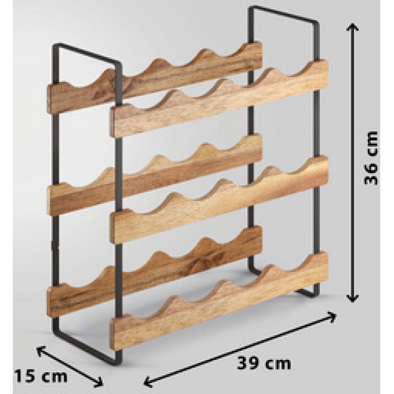 metaltex Porte-bouteilles York LAVA, 3 niveaux