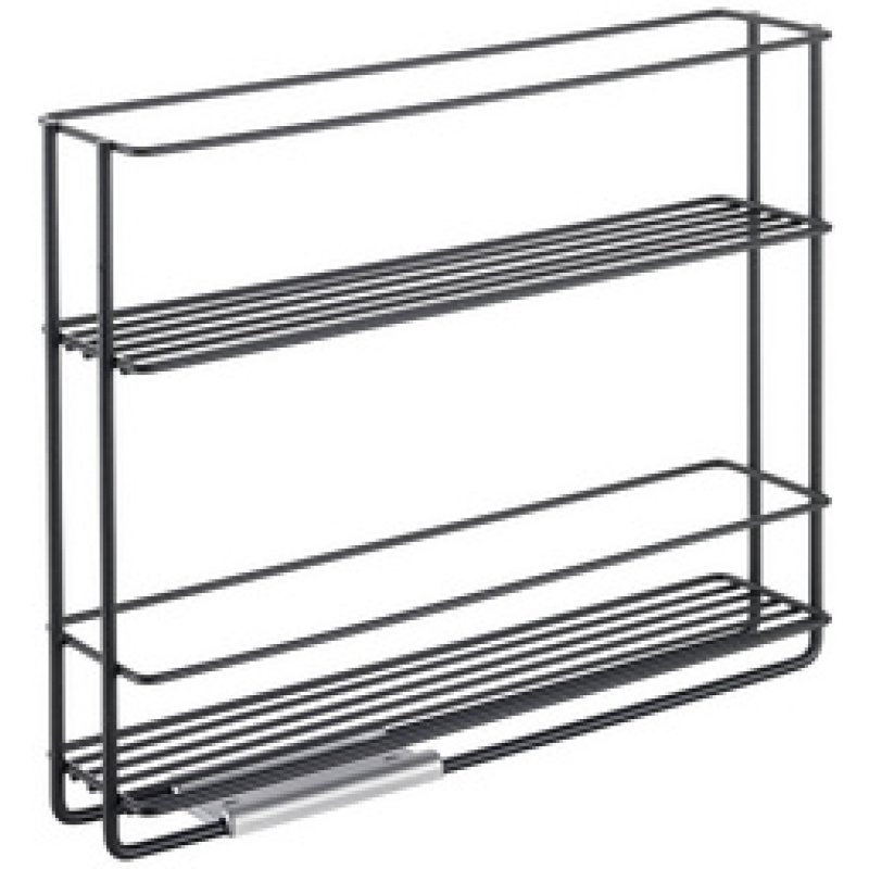 metaltex Étagère à épices In&Out LAVA, coulissant, noir