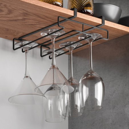 metaltex Porte-verres My-Glass LAVA, noir mat