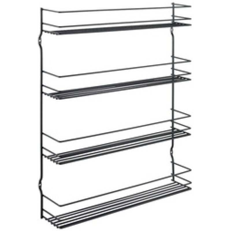 metaltex Étagère à épices Pepito 3 LAVA, 3 niveaux, noir mat