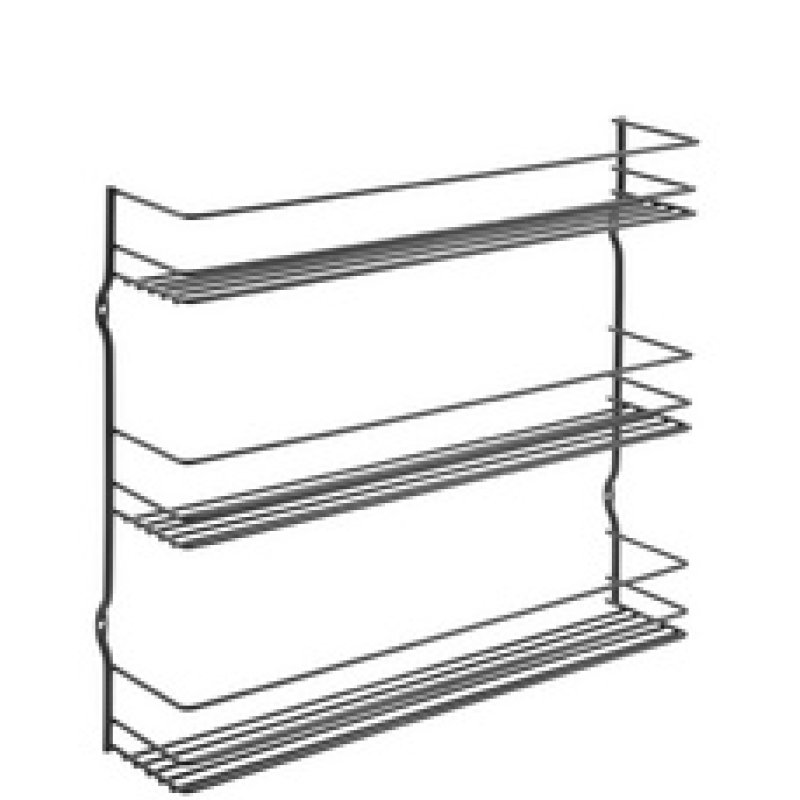 metaltex Étagère à épices Pepito 4 LAVA, 4 niveaux, noir mat
