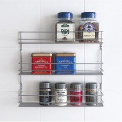 metaltex Étagère à épices Pepito 4, 4 niveaux, argent