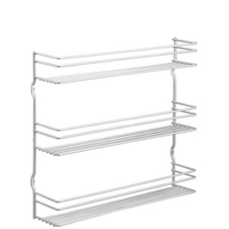 metaltex Étagère à épices Pepito 4, 4 niveaux, argent