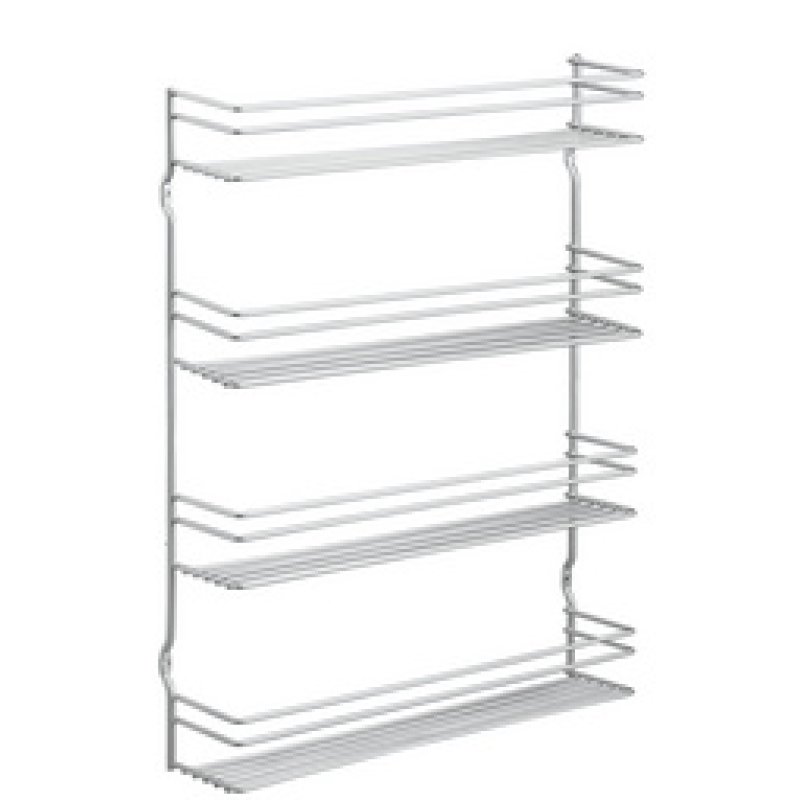metaltex Étagère à épices Pepito 5, 5 niveaux, argent