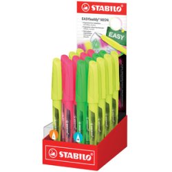 STABILO Stylo plume EASYbuddy FLUO L/M, présentoir de 16
