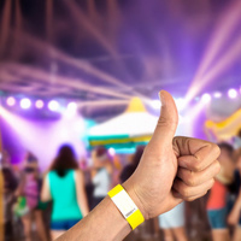 kangaro Bracelet événementiel, 254x19mm, indéchirable, jaune