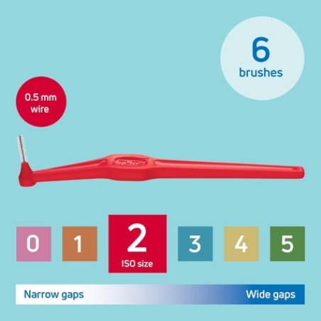 Tepe Interdental Brush Angle Red 0.5mm Iso 2