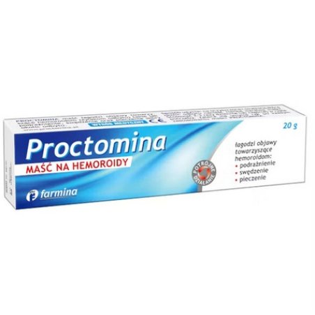 Proctomina Ointment For Hemorrhoids 20g Relieves Pain Burning And Itching