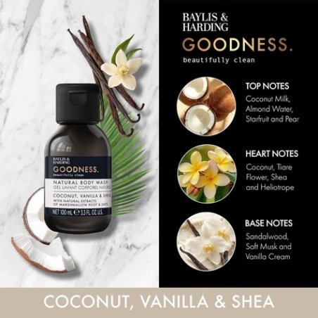 Baylis & Harding Goodness Coconut Vanilla & Shea Body Wash 100ml