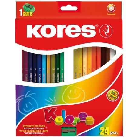 Kores - Kolores - Hexagonal 24 Coloured Pencils (96324)