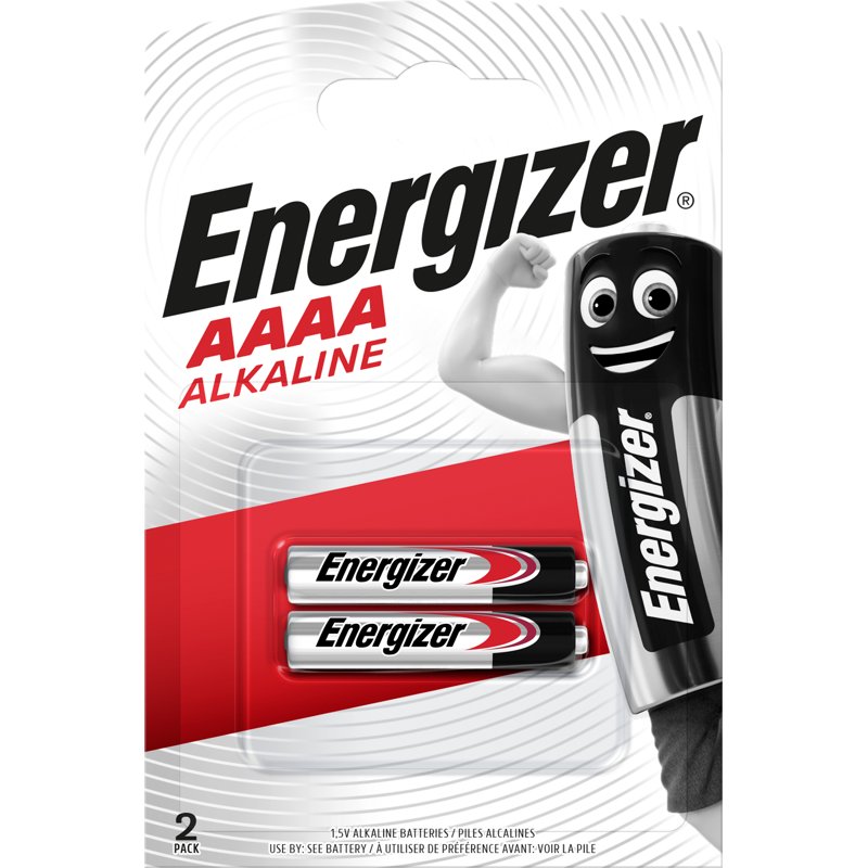 Energizer - Alkalin AAAA 2 Pack Battery