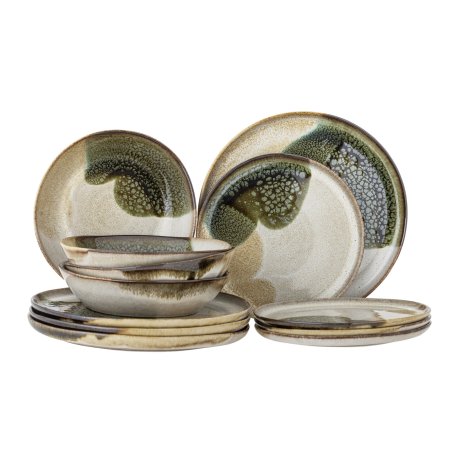 Bloomingville - Jules Dinnerware Set - Green - Stoneware