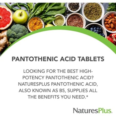 Naturesplus Pantothenic Acid Sustained Release 1000mg 60 Tablets