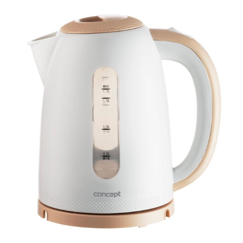 Concept RK2331 bouilloire 1,7 L 2200 W Beige, Blanc