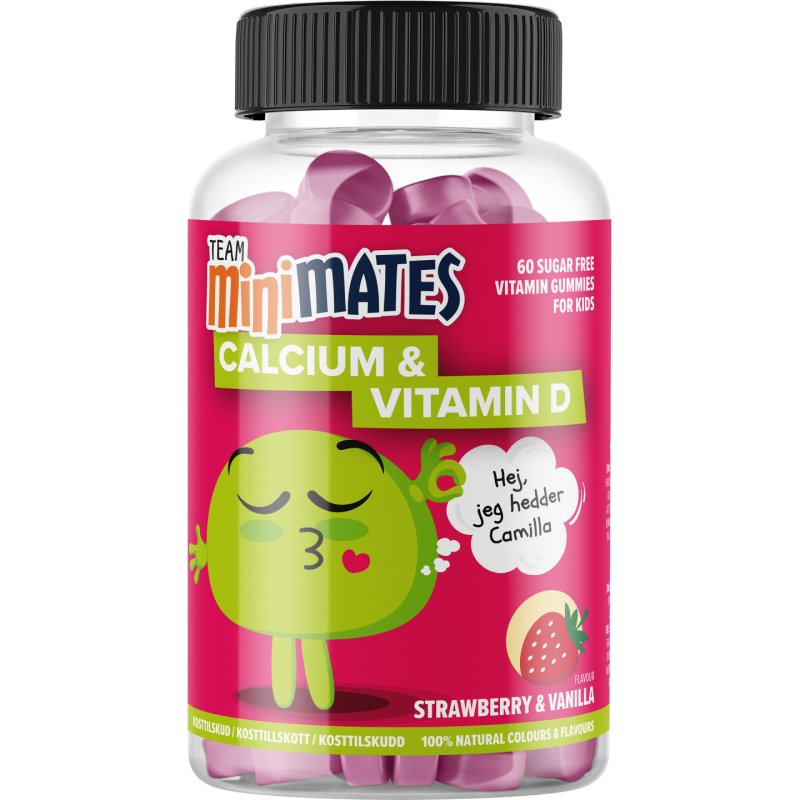 Team MiniMates - Calcium & D (Strawberry & Vanilla) - 60 pcs.