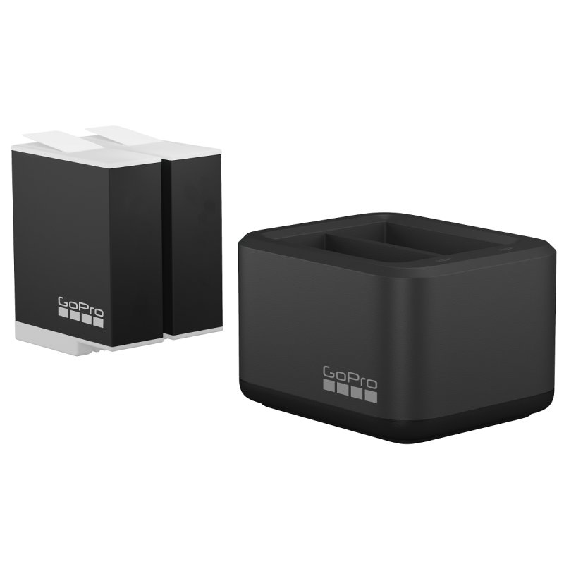 GoPro Dual Battery Charger Enduro Batt for HERO12, HERO11, HERO10 & HERO9 Black