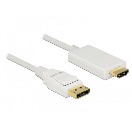 DeLOCK 83818 video cable adapter 2 m DisplayPort HDMI White