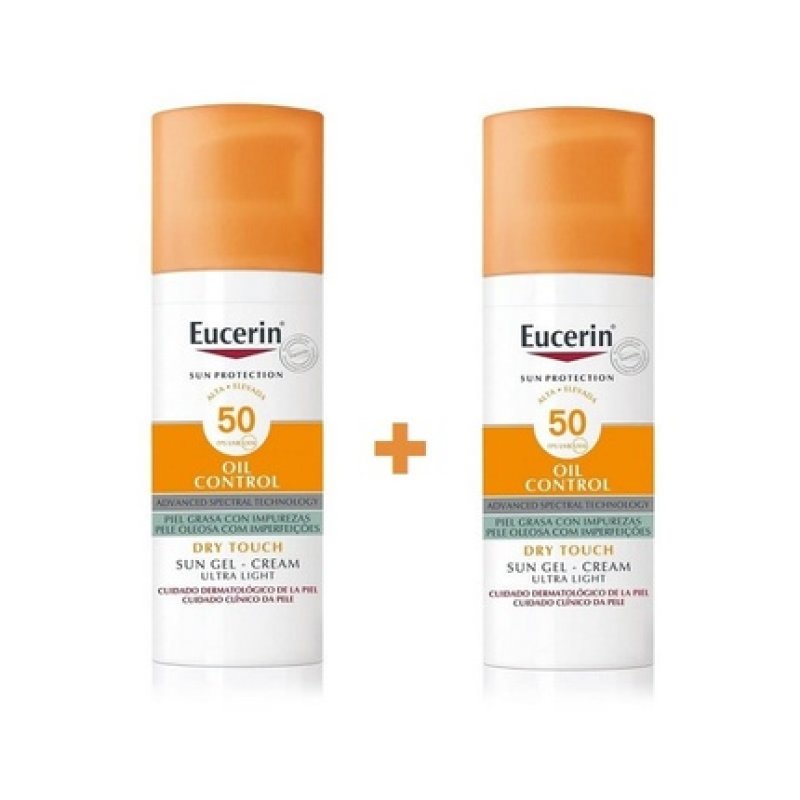 Eucerin Sun Gel Cream Oil Control Dry Touch Spf 50 50ml Set Of 2