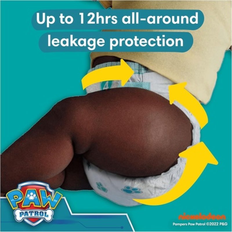 Pampers Babydry Paw Patrol Edition Size 3 234 Nappies 6kg 10kg With A Stop & Protect Pocket To Help Prevent Leaks At