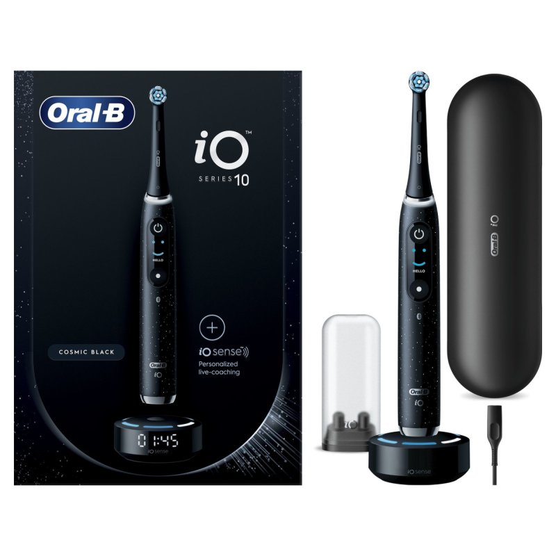 Oralb Io 10 Black Electric Toothbrush Sleek Design And Advanced Cleaning Technology