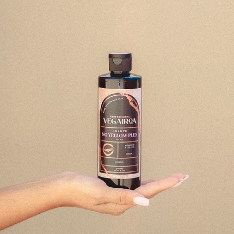 Vegairoa No Yellow Plex Shampoo Neutralizes Yellow and Orange Tones