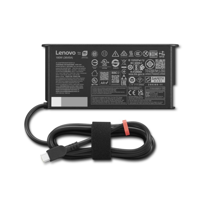 Lenovo 4X21U28835 power adapter/inverter Indoor 180 W Black