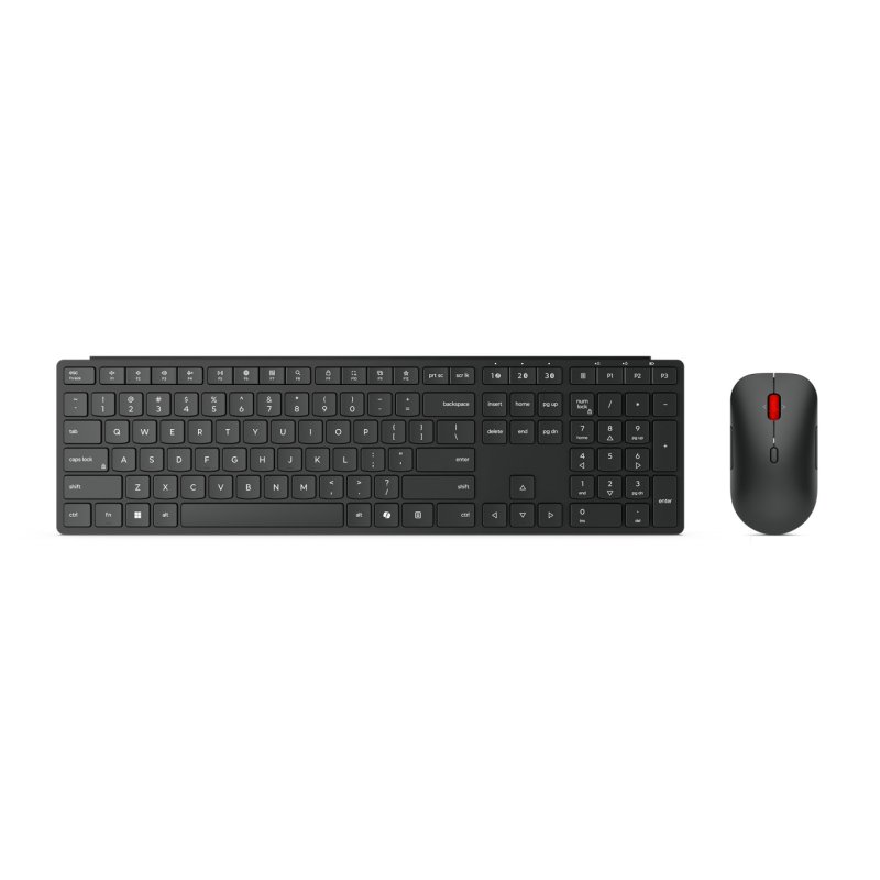 Lenovo 4X31S04814 clavier Souris incluse Bureau RF sans fil Bluetooth Allemand Noir
