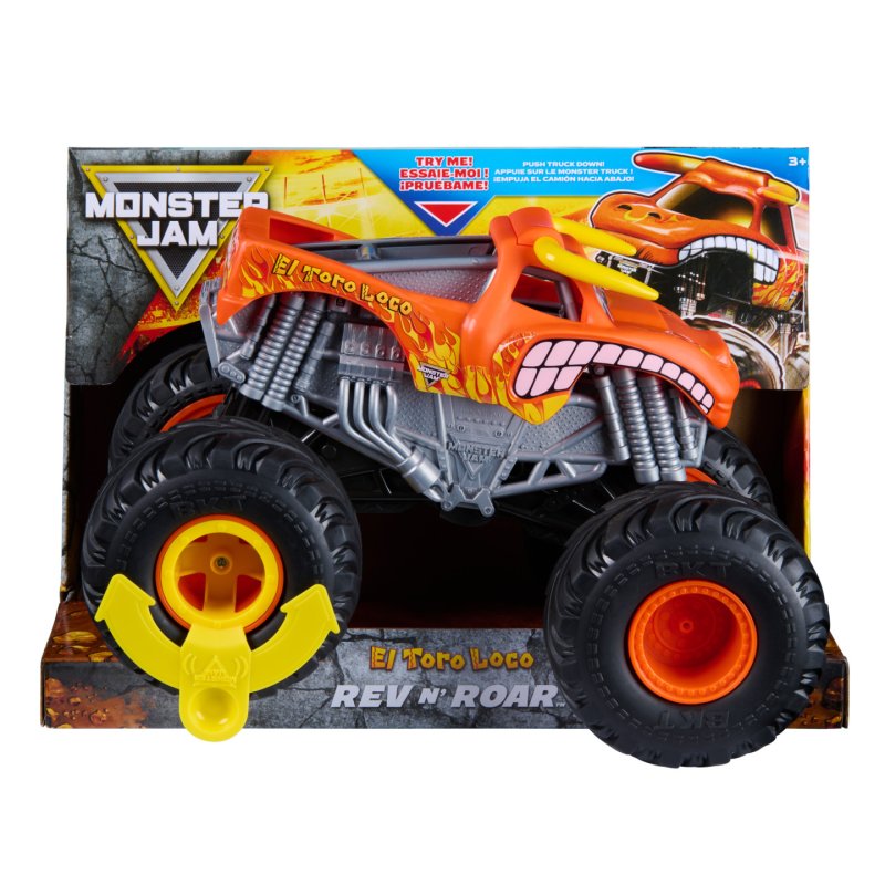 Monster Jam , Official El Toro Loco Rev ‘N Roar 1:15 Scale Monster Truck, Kids Toys for Boys & Girls Ages 3 and up