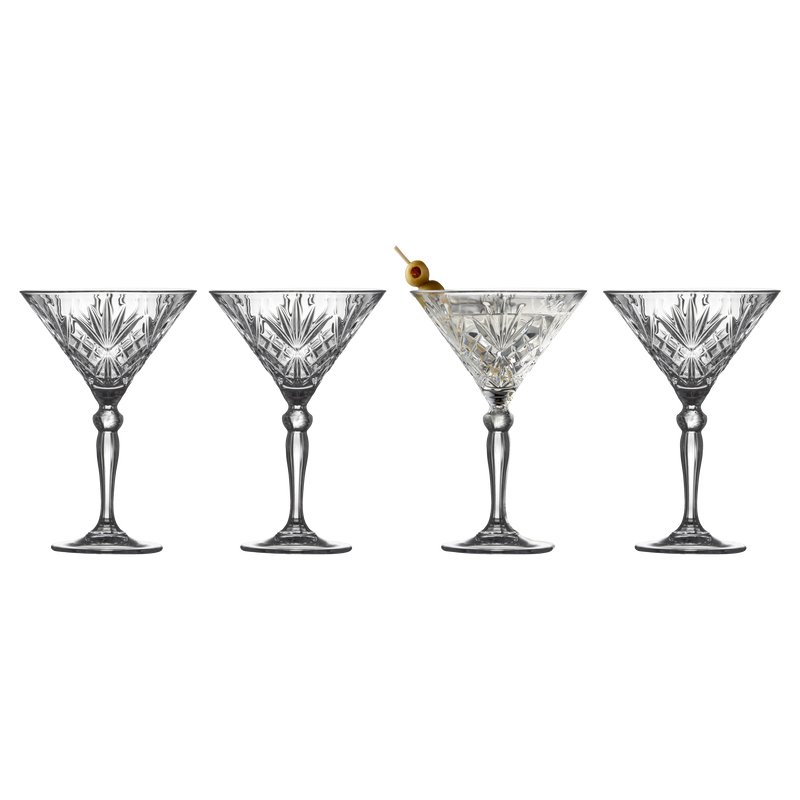 Lyngby Glas - Crystal Melodia Cocktail Glass - 21 cl – 4 Pieces
