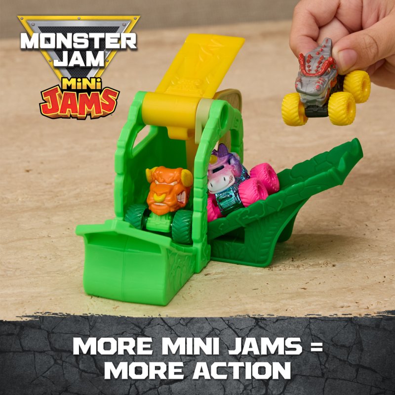 Monster Jam Mini Jams, Crash & Crumble Skull Escape Playset , 2 Exclusive Die-Cast El Toro Loco and Dragon Monster