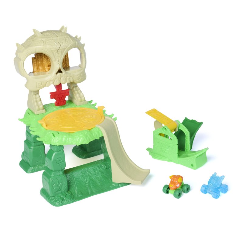 Monster Jam Mini Jams, Crash & Crumble Skull Escape Playset , 2 Exclusive Die-Cast El Toro Loco and Dragon Monster