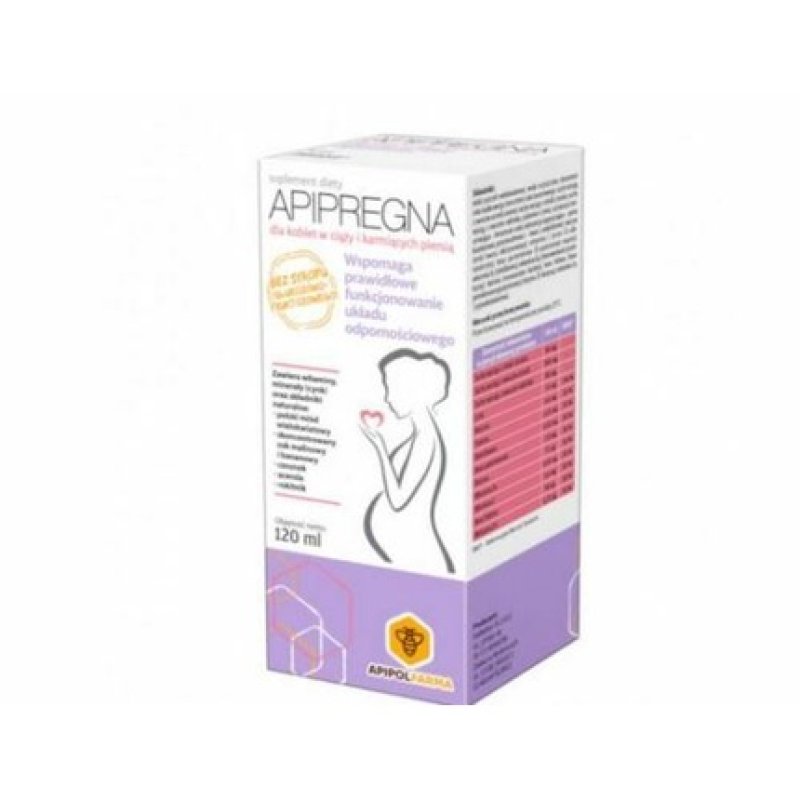 APIPREGNA Pregnancy Iron Vitamins B Folic Acid 120ml