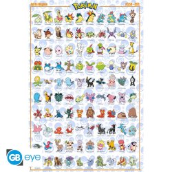Johto English Poster - 91.5 x 61 cm