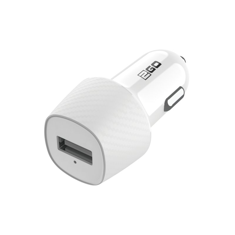 2GO USB KFZ-Ladegerät 1000mA USB-A - weiss