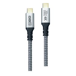 2GO 797512 USB cable USB 3.2 Gen 2 (3.1 Gen 2) 1.2 m USB C Black, Silver