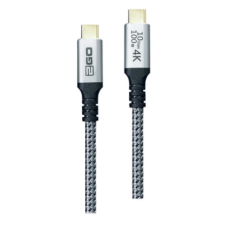 2GO Schnellladekabel USB-C 100W 10Gbps 1,2m
