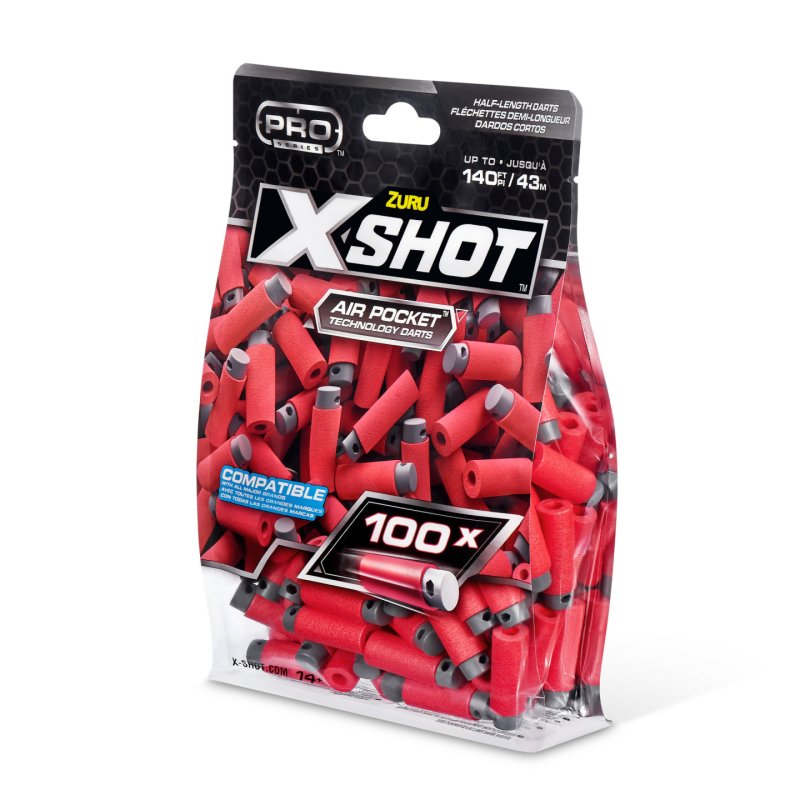 XSHOT Confezione di ricarica con 1 dardi a mezza lunghezza Pro Series di ZURU