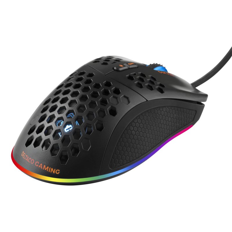 Deltaco Gaming GAM-108 mouse Right-hand USB Type-A Optical 6400 DPI