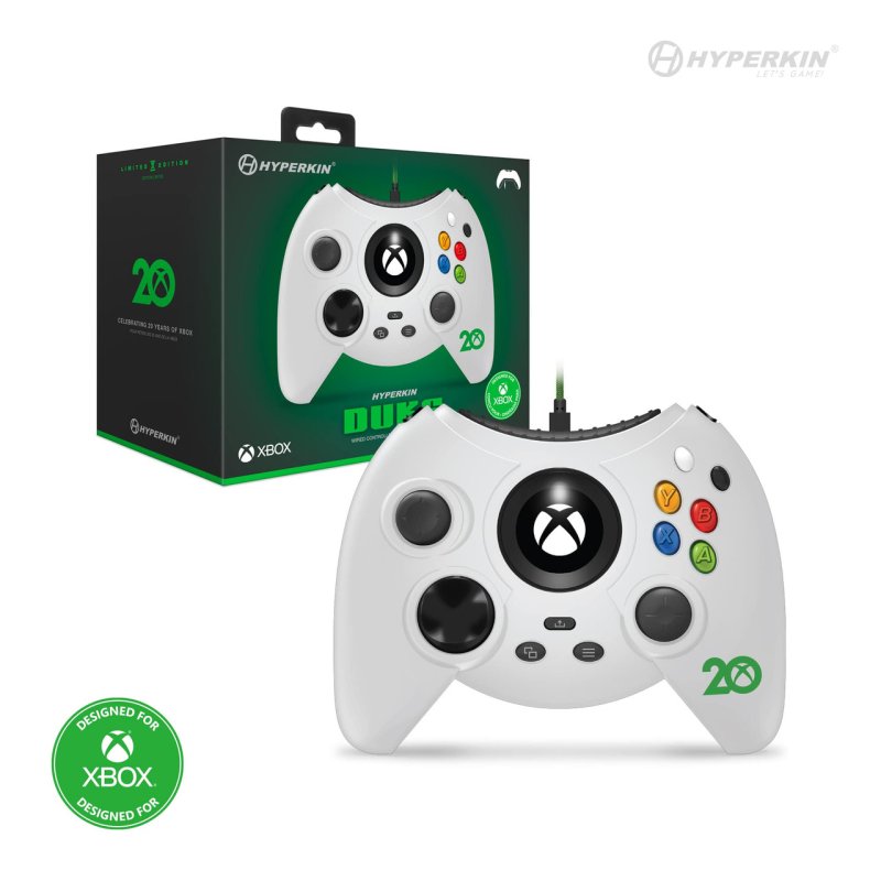 Hyperkin M02668-ANWH Gaming Controller White USB Gamepad Xbox One, Xbox Series S, Xbox Series X