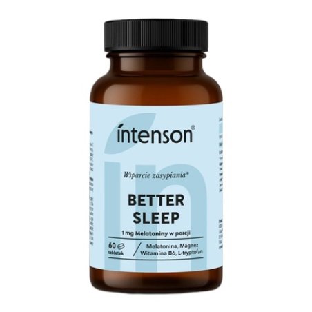 Intenson Better Sleep Melatonin Magnesium Vitamin B6 Ltryptophan Dietary Supplement 60 Tablets
