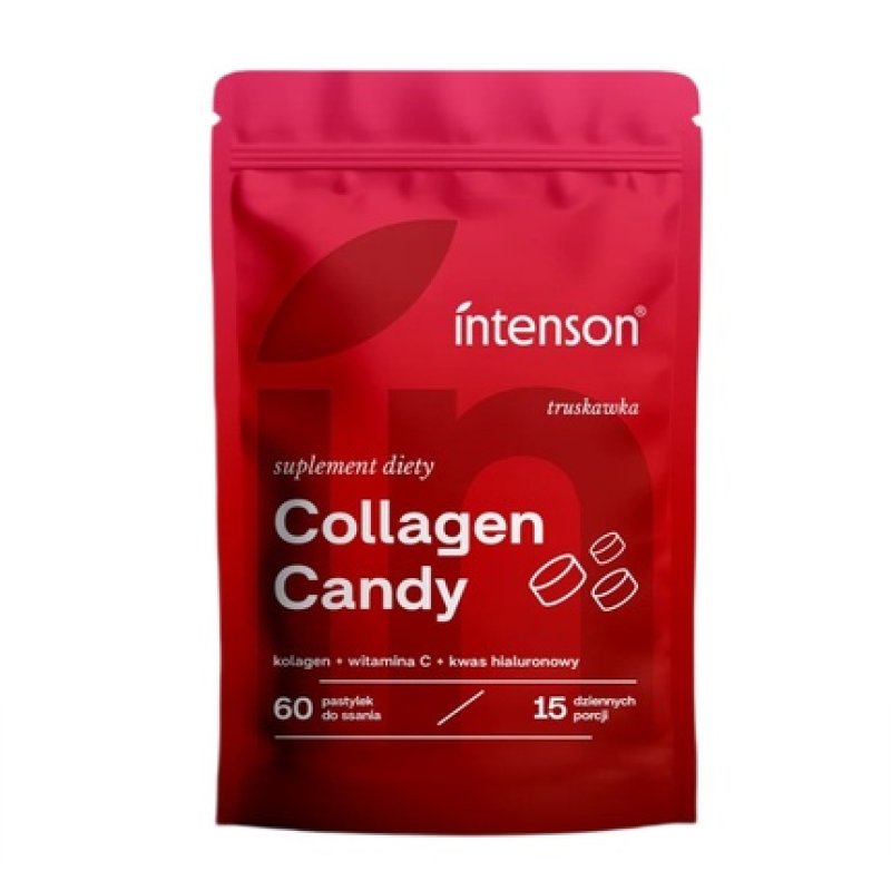 Intenson Collagen Candy Dietary Supplement Strawberry 60 Lozenges
