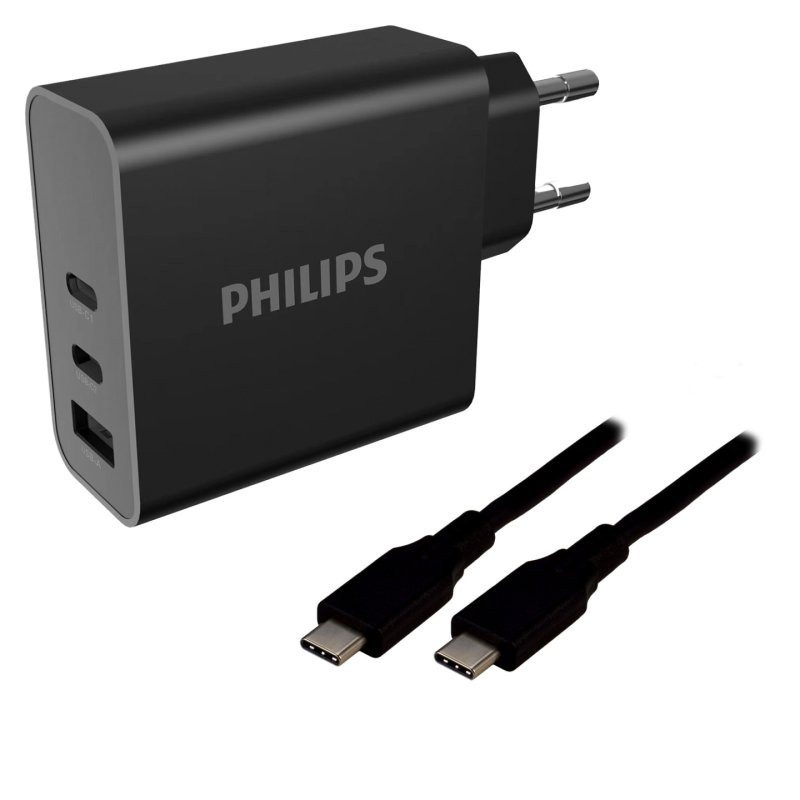 PHILIPS - 65W AC CHARGER 2M TYPE C CABLE