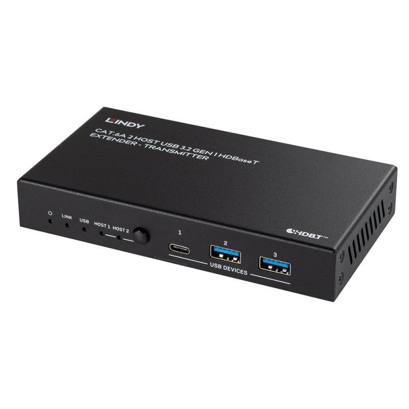 LINDY 100m Cat.6A 2 Port USB 3.2 Gen 1