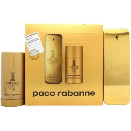 Paco Rabanne 1 Million Gift Set 100ml Eau De Toilette Spray 75ml Deodorant Stick