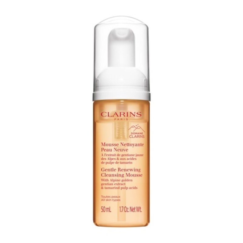 Clarins New Skin Cleansing Mousse For All Skin Types Pump Bottle 50 Ml